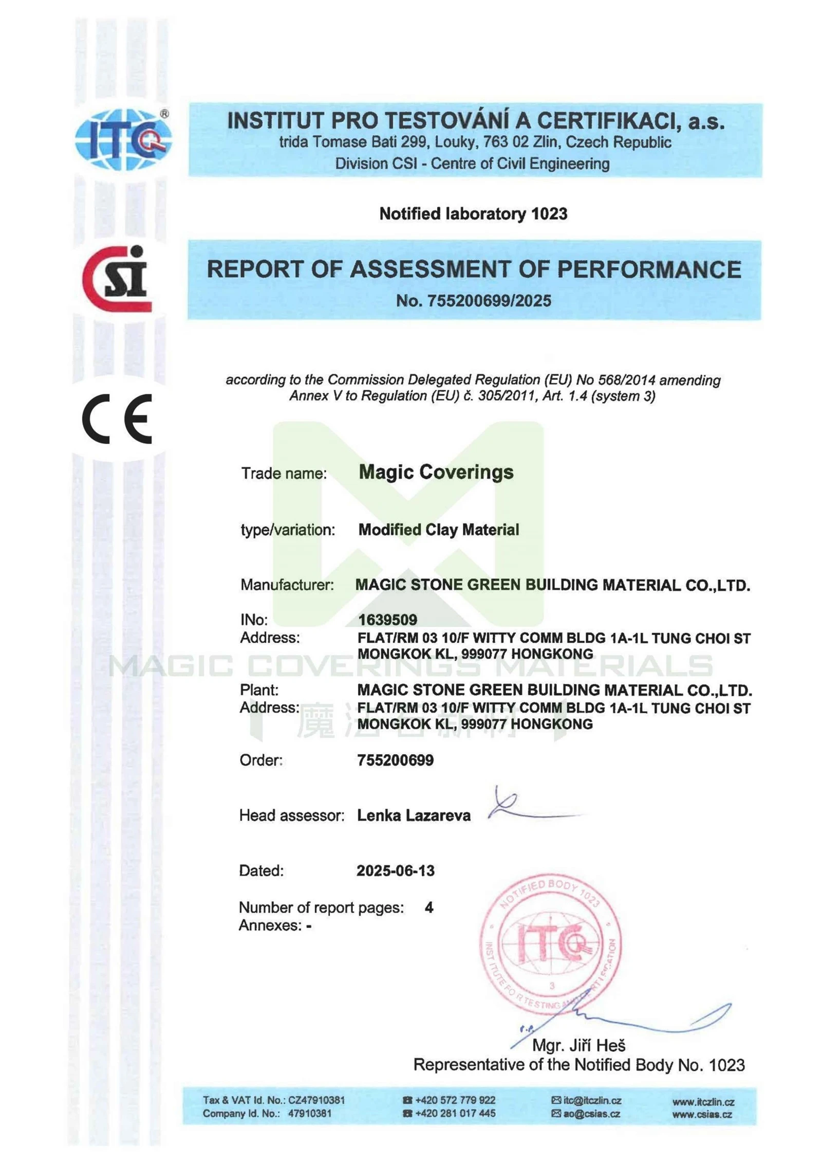 Certificate-ITC Certificate-ITC